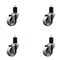 Service Caster 3'' Semi Steel Wheel Swivel 1-3/4'' Expanding Stem Caster Set, 4PK SCC-EX20S315-SSR-134-4 - alternate 1